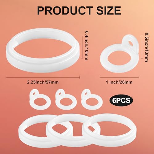 Silicone Seal Gasket Set for Wide Mouth Spout and Chug Lids - 6 Piece