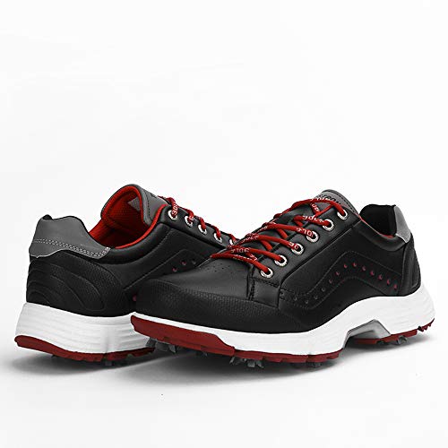 THESTRON Men’s Waterproof Golf Shoes 2021 Spikes Sneakers 11.5 Black