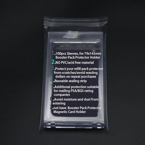 Booster Pack Sleeves for One Touch Magnetic Holders - 100 Sleeves