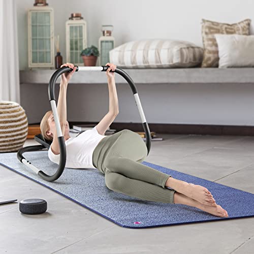 Ab Cruncher Sit Up Trainer with Padded Headrest - White