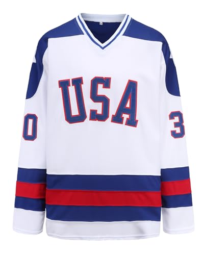 Youth Hockey Jersey - USA 1980 Olympic Team - Small with Stitched Letters & Numbers