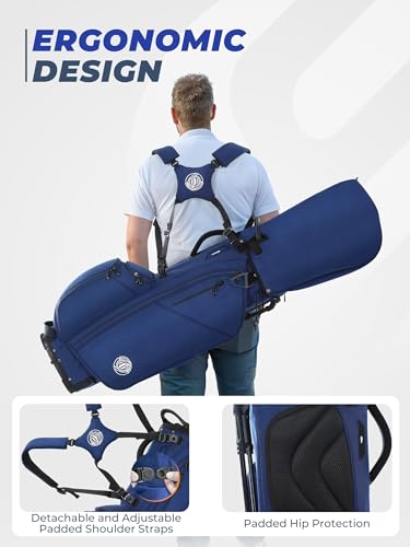 7-Way Golf Stand Bag for Men & Women - Lightweight Blue