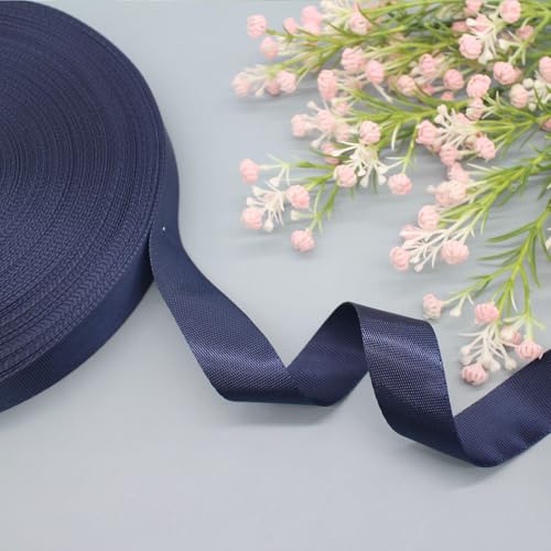 Heavy Duty Nylon Webbing Straps - 1 Inch Wide, 50 Yards, Navy Blue