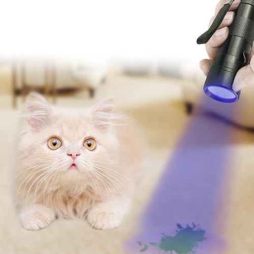 UV Flashlight Pet Stain Detector - Mini Handheld Black Light