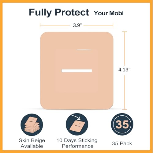 Kuruyo 35-Pack Beige Waterproof Mobi Device Patches with Reinforcement Strap
