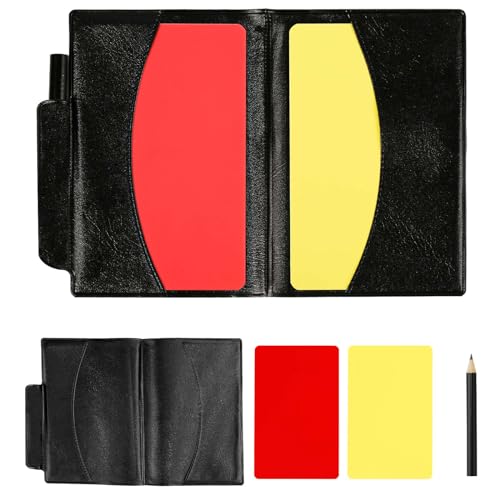 Referee Card Set - 2 Red & Yellow Cards with Holder