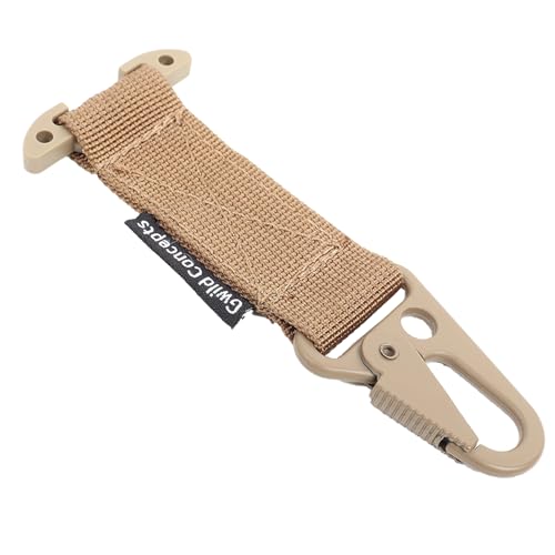 Tactical MOLLE Glove Hanger & Gear Clip with HK Snap Hook - Coyote Brown