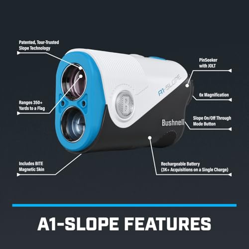 Golf Laser Rangefinder - Ultra-Compact, 6X Magnification, Slope Technology