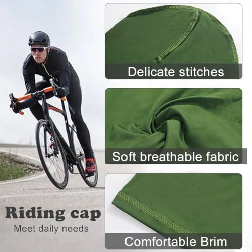 Unisex Skull Caps 4-Pack Breathable Running Cycling Beanies - Black, Blue, Red, Green