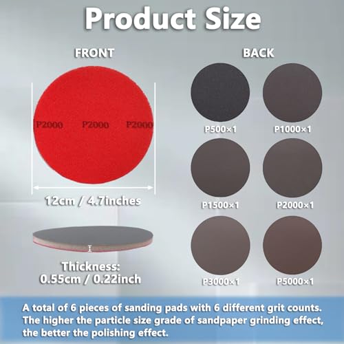 Bowling Ball Sanding Pads - 6 Grit Sizes for Polishing & Cleaning