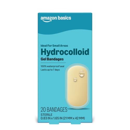Hydrocolloid Gel Bandages - 20 Count for Minor Wounds