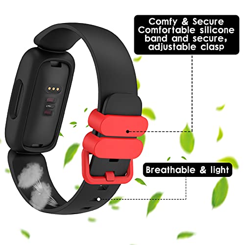 Silicone Replacement Bands for Fitbit Ace 3 - Black & Blue