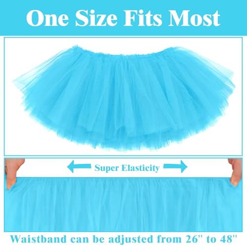 Sarfel Women's 5-Layer Sky Blue Fluffy Tutu Skirt - One Size Adult Ballet Skirt