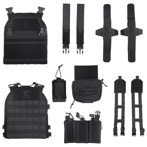 Tactical Airsoft Vest for Men - Molle Modular Design, 1000D Nylon
