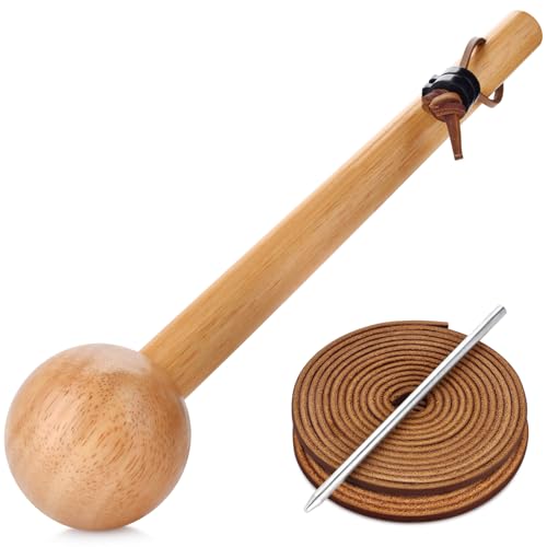 Baseball Glove Mallet Break-In Tool with Leather Laces and Relace Needle