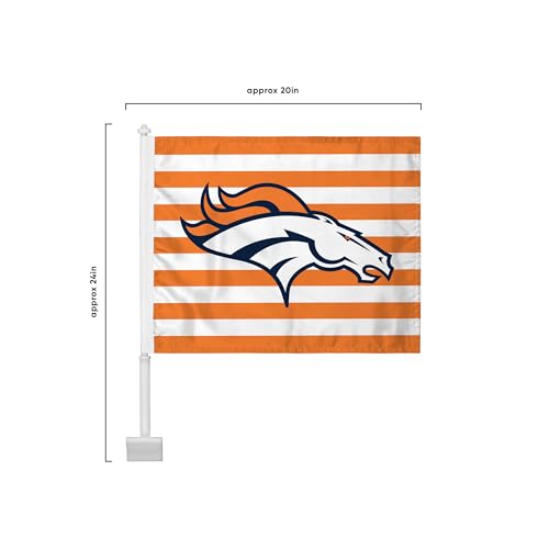 NFL Team Car Flags - Denver Broncos Americana Design, 2 Pack
