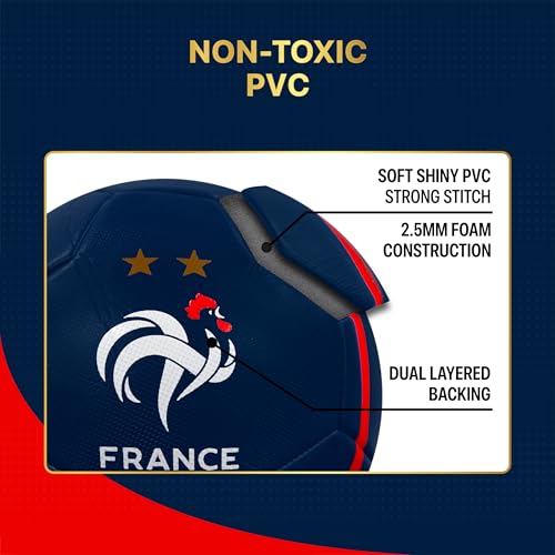 Official French Football Federation Soccer Ball - Size 5 Navy
