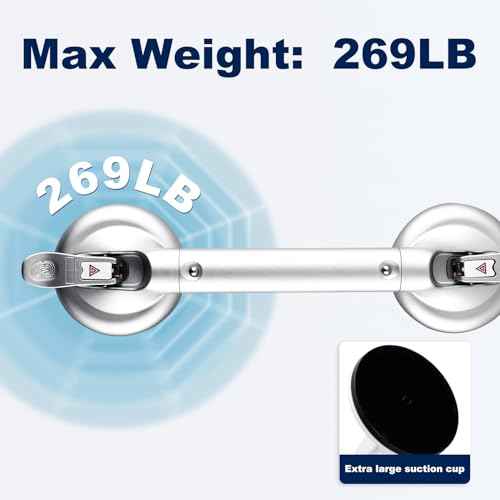 ???????????????? Suction Cup Grab Bars for Bathtubs and Bathroom, Tool Free Shower Handle, Grab Handle for Elderly Suction with Indicators, Shower Grab Bar for Seniors, Heavy Duty,Sliver