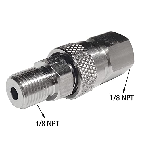 1/8 NPT Female Connector & 8mm Male Plug Quick-Disconnect Set