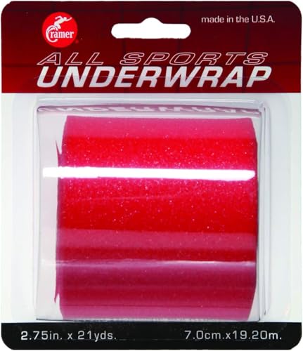 Pre-Wrap Athletic Tape for Sports - 2.75" x 21 Yard Roll, Red
