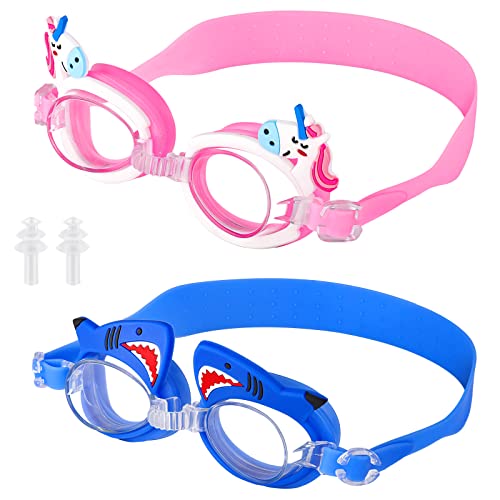 Kids Toddler Swim Goggles - Shark & Unicorn Variants