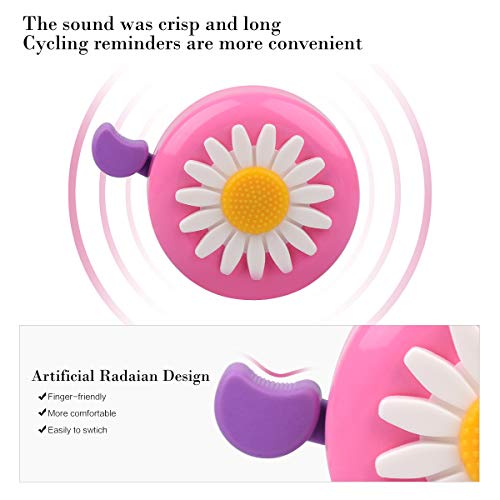 Kids Bicycle Bell & Streamers Set - Pink Bell + Shiny Pink Tassels