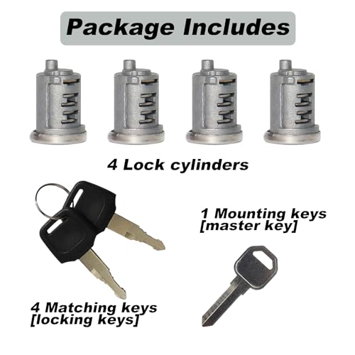 4 Pack Lock Cores for Yakima Roof Rack Security System