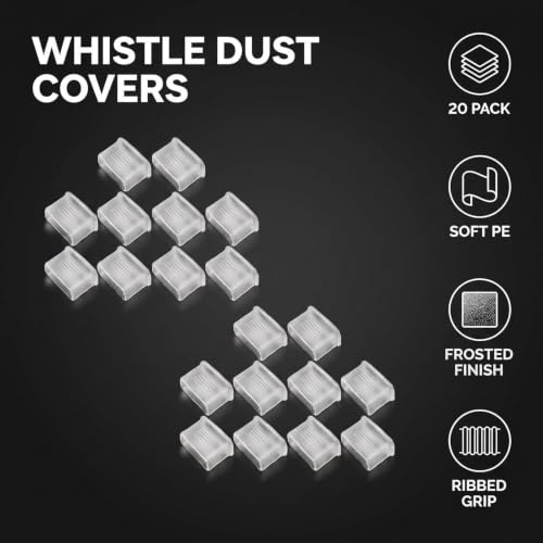 20 Pcs Clear Mouth Covers for Sports Whistles - Cushioned Grip