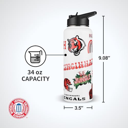 Indianapolis Colts 34oz Official Licensed Team Spirit Water Bottle - Sports Hydration