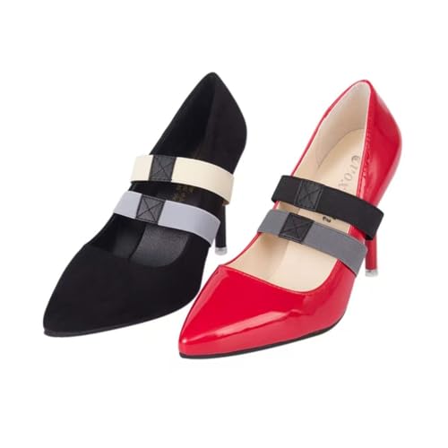 Anti-Slip Elastic Shoe Straps – 3 Pairs for High Heels and Flats