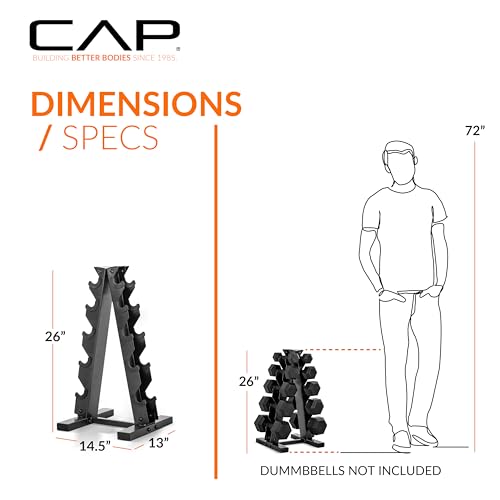 A-Frame Dumbbell Rack - Holds 5-25lb Weights