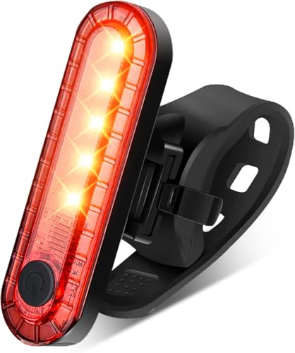 Rechargeable 5-LED Bicycle Tail Light with 4 Modes