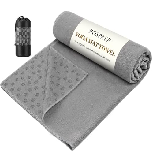 Non Slip Yoga Mat Towel with Silicone Grip Dots - 72 x 24 inches