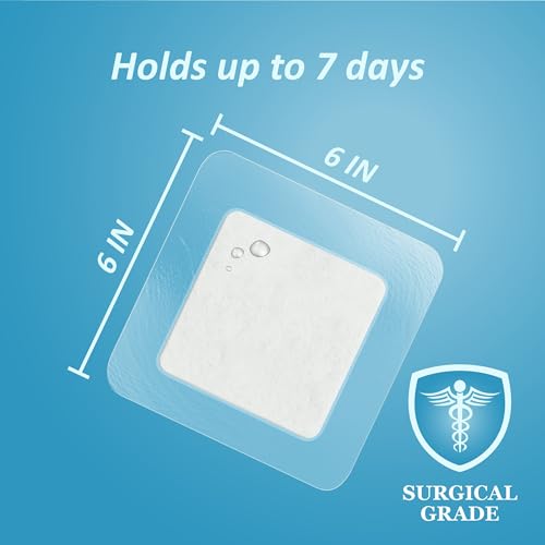 Transparent Wound Dressing with Absorbent Pad - 6 x 6 in