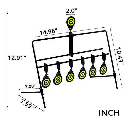Resetting Target for Air Guns - 6 Durable Steel Targets