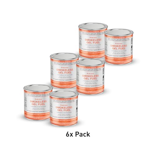 Solo Stove Pure Gel Fuel Can 12.3 oz Pack of 6 - Indoor & Outdoor Fire Fuel