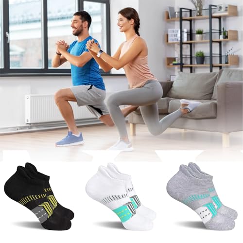 Women's Athletic Crew Socks - Moisture-Wicking Cotton Blend - 3 Pack