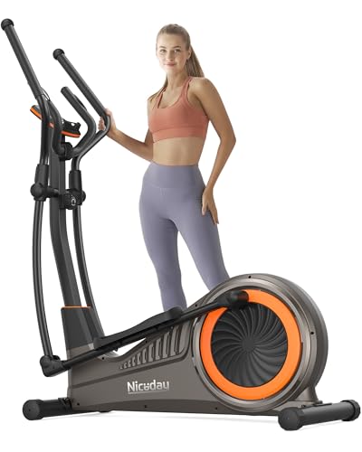 Magnetic Elliptical Trainer for Home Use - 16IN Stride Orange