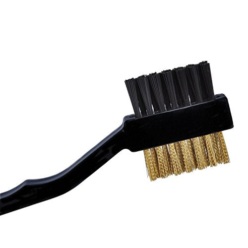 Golf Club Cleaning Brush Set - Pack of 2 with Brass & Nylon Bristles