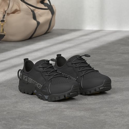 TANGYUGEN Water Shoes Men Women Outdoor Quick Dry Aqua Beach Sneakers - 13 Women / 11 Men, Black