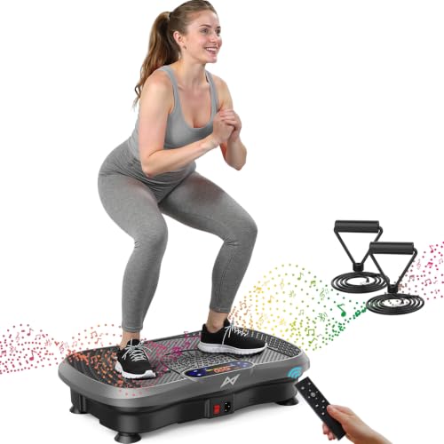 Vibration Plate Fitness Machine - 200W Bluetooth Shake Plate - Gray