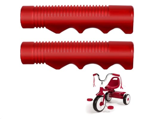 Red 3/4 Inch Bike Handlebar Grips - Antislip Tricycle Grips
