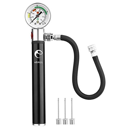 Ball Pump with Pressure Gauge for Sports Balls - Inflator with Needles & Release Valve