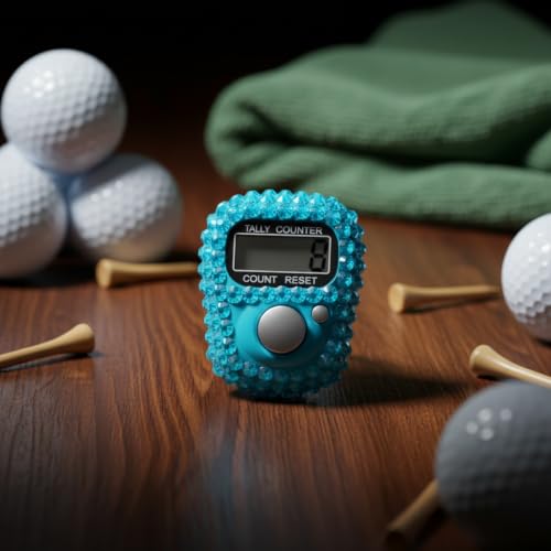 Digital Finger Tally Counter - Resettable Handheld Clicker - Blue
