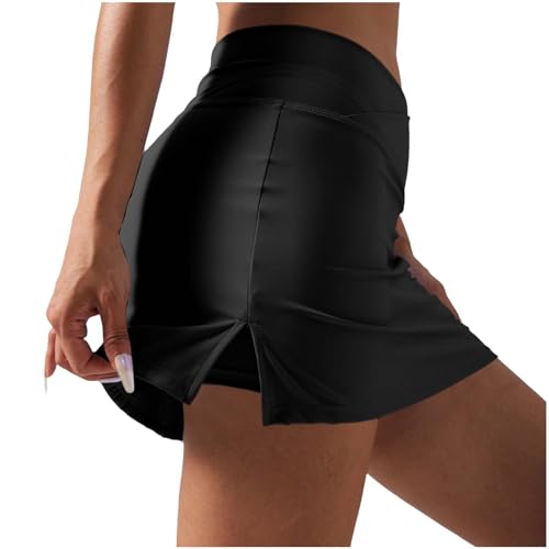 Lightweight Women's Skorts - Quick Dry Tennis & Golf Skirt - Black, Small