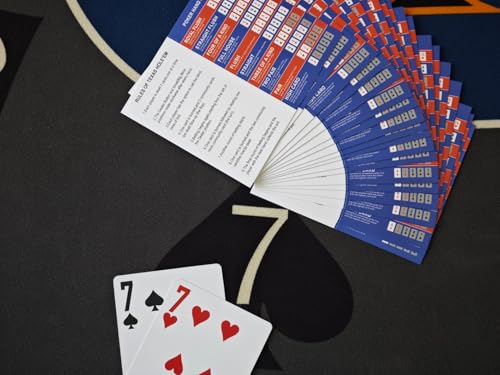 Texas Hold 'Em Poker Hand Ranking Reference Guide - 10-Pack Cheat Sheets