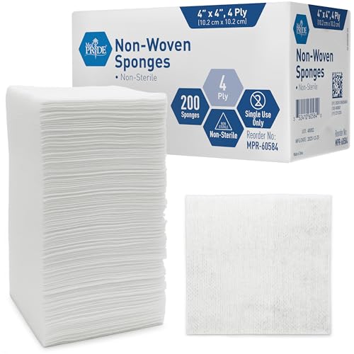 Non-Woven Surgical Sponges 4x4 Inch - 200 Count Pack