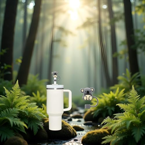 Cute Koala Silicone Straw Cover for 10mm Reusable Straws