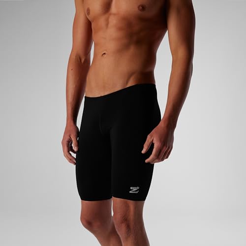 Speedo Endurance+ Men's Swim Jammers - Solid Black, 38 - Quick Dry & Chlorine Resistant