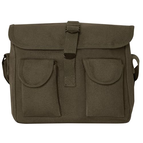 Rothco Canvas Shoulder Bag - Olive Drab Vintage Crossbody Utility Bag